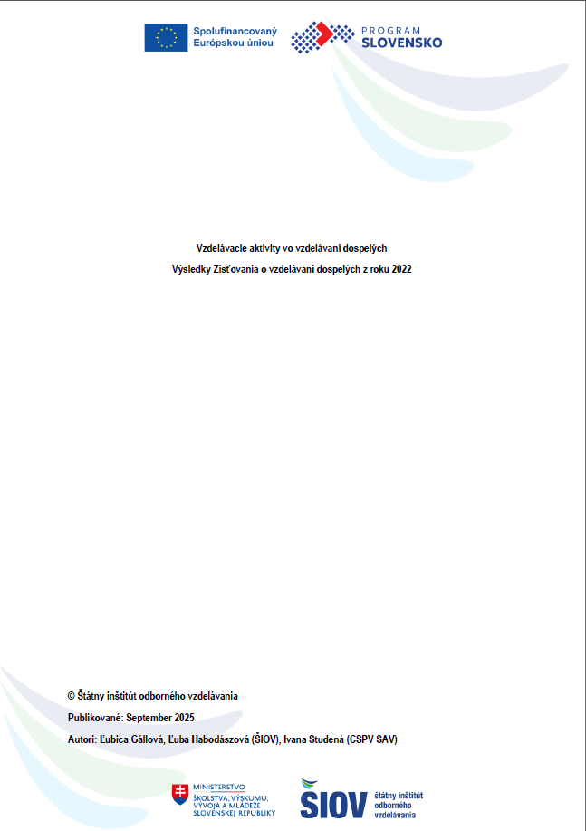 Vzdelávacie aktivity vo vzdelávaní dospelých výsledky 2025