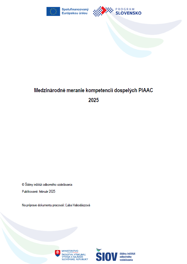 medzinárodné meranie kompetencií dospelých piaac 2025