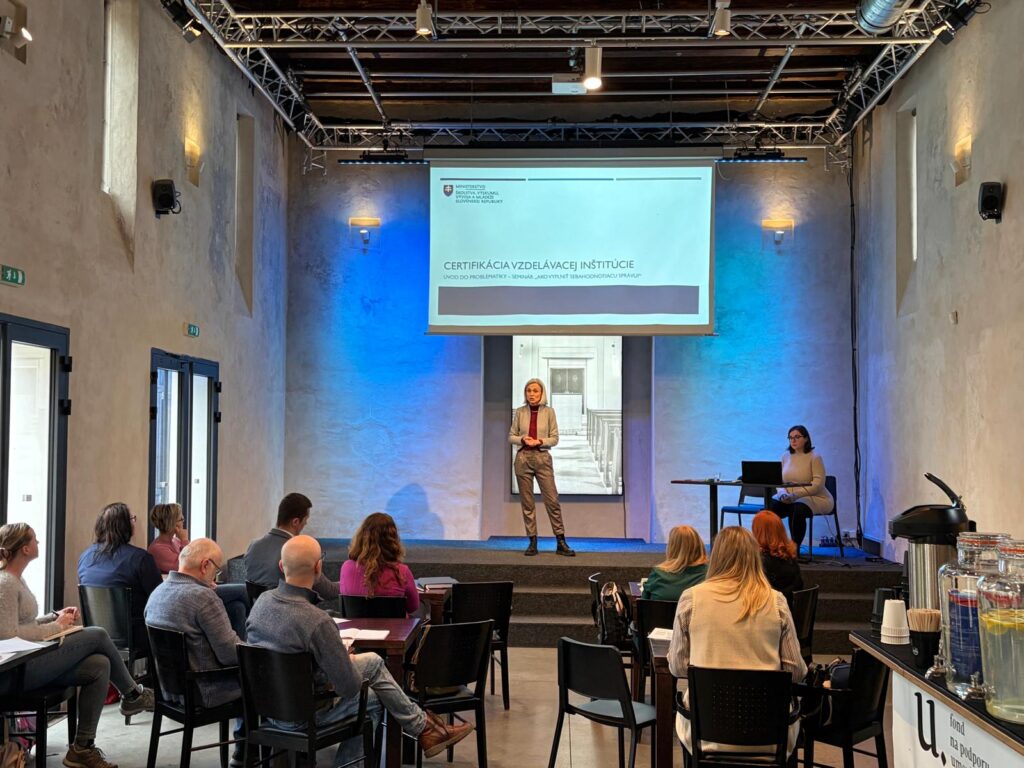 seminár k certifikácii v Novej synagóge v Žiline