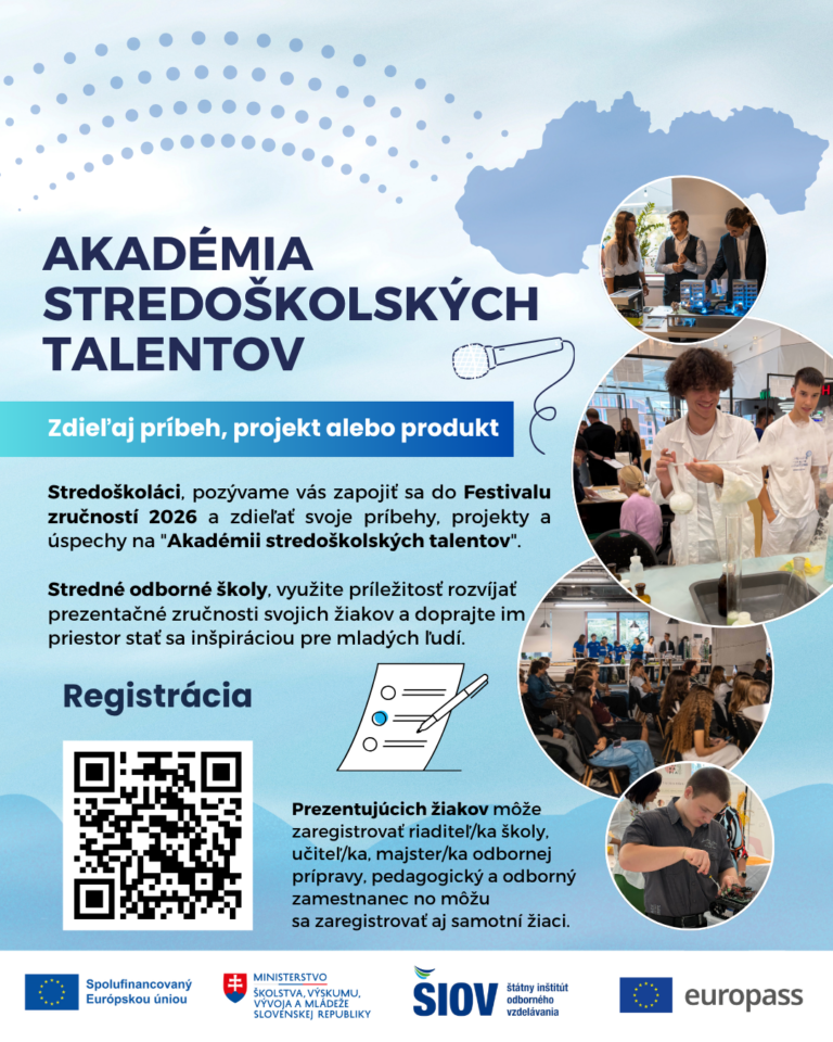Plagát akadémia stredoškolských talentov 24. september 2026
