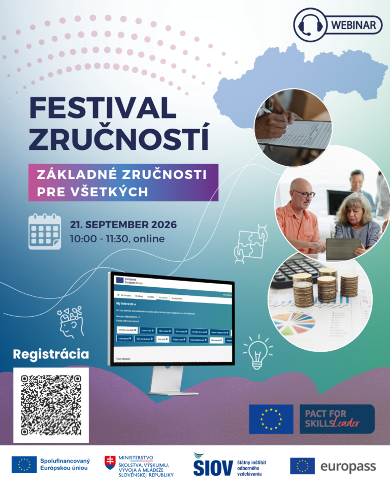 plagát - webinár Základné zručnosti pre všetkých 21.9.2026