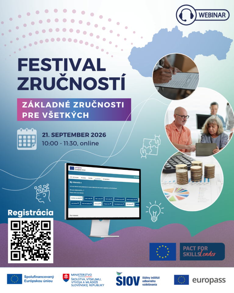 plagát - webinár Základné zručnosti pre všetkých 21.9.2026
