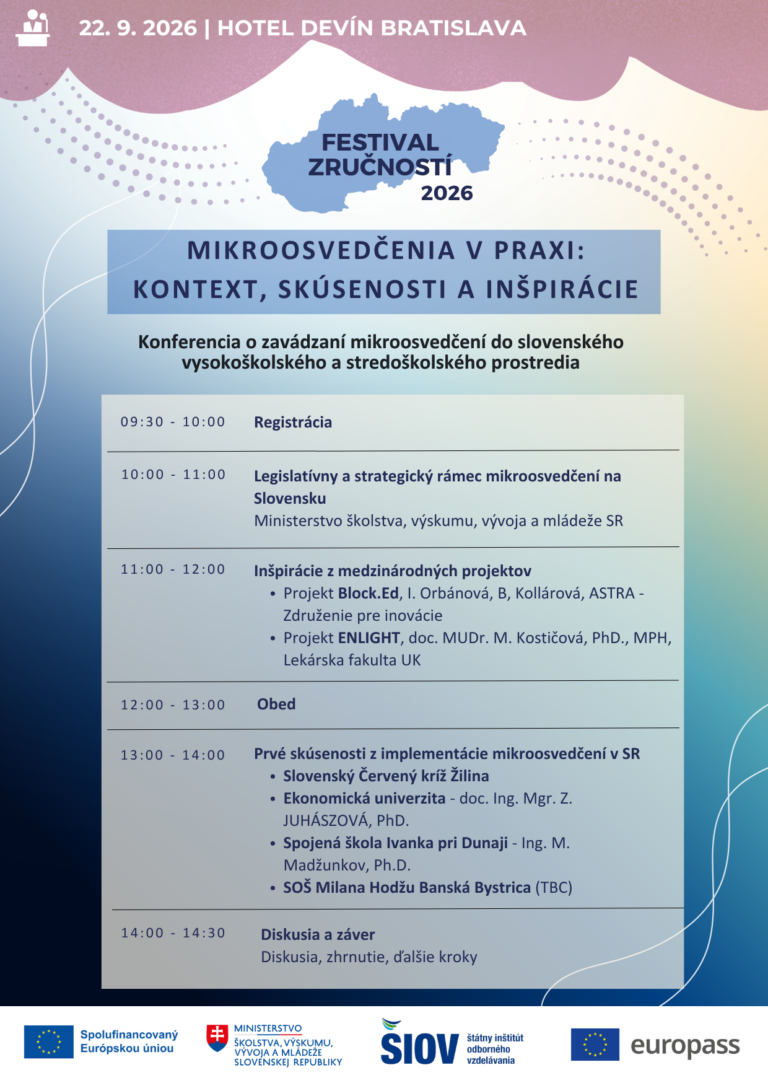 Program Festival zručností 2026 konferencia 22.9.2026
